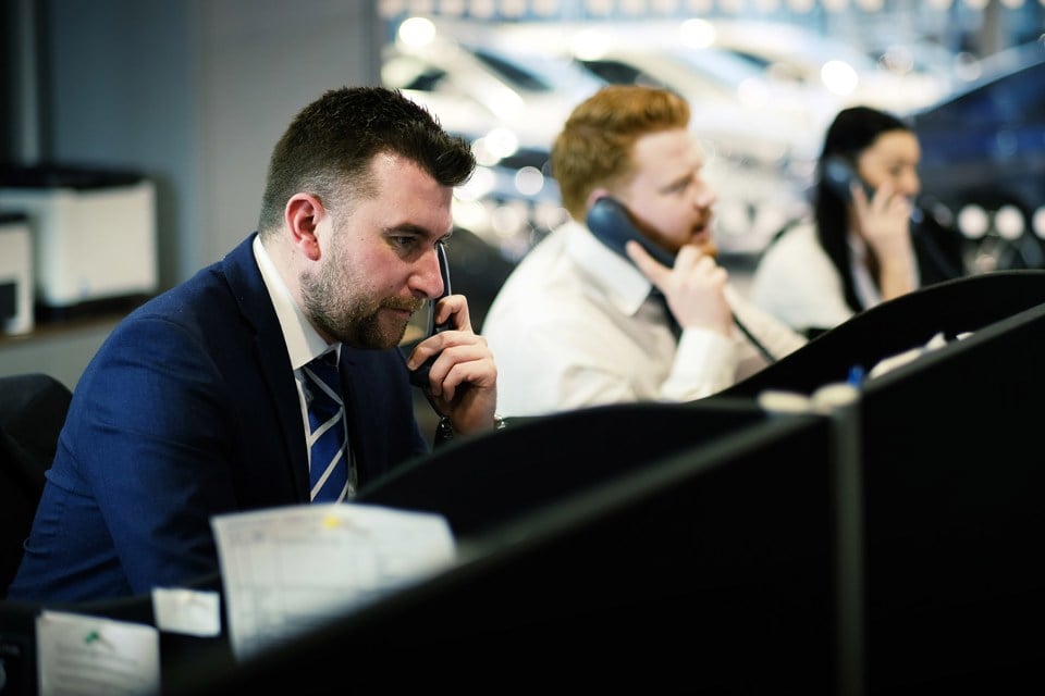 Contact centre staff answer telephone enquiries