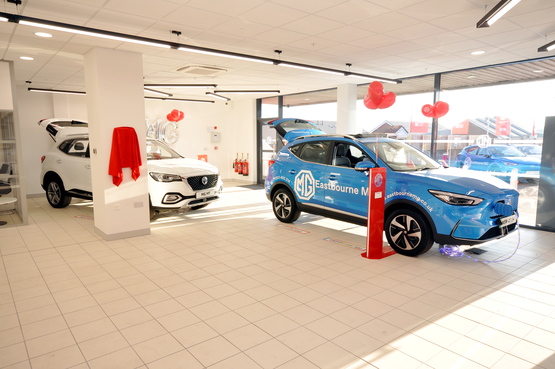 Inside the new Eastbourne MG showroom