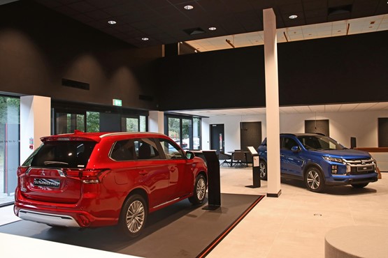 Mitsubishi's new Visual Identity car showroom corporate identity