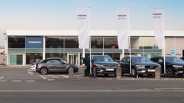 Mon Motors' temporary Volvo Car UK dealership in Cardiff