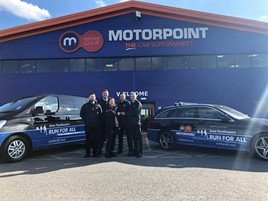 Motorpoint's Run For All support vehicles