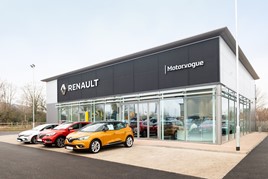 Motorvogue's new Renault and Dacia dealership on the Interchange Retail Park, Kempston