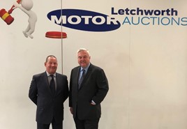 Simon Morgan (owner of Letchworth Motor Auctions) and Sir Oliver Heald MP