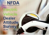 The cover of the National Franchised Dealers Association’s (NFDA) bi-annual car dealer EV Dealer Attitude Survey