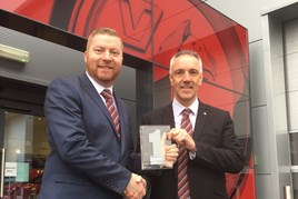 Nick Harding, general manager at Bristol Street Motors Vauxhall Knaresborough, and Jim Jakes, commercial sales manager.