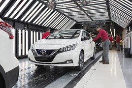 Nissan Leaf production line in action
