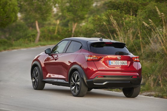 A rear view of the new Nissan Juke