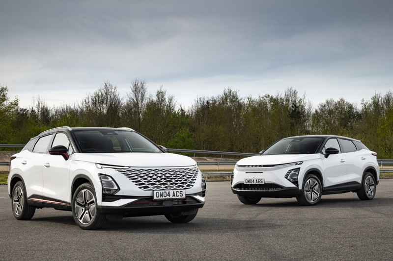 The Omoda 5 (left) and the E5 (right) are its first cars now on sale in the UK