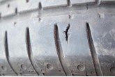 damaged tyre