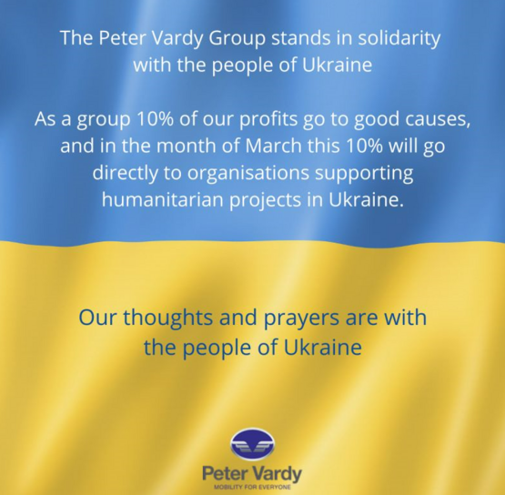 Peter Vardy will donate 10% of March profits to war-hit Ukraine
