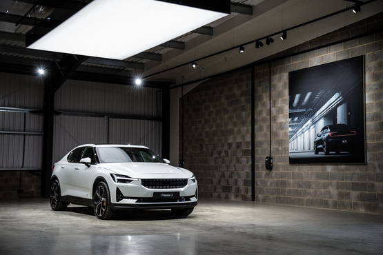 Polestar 2 EV on display