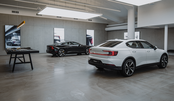 Inside a Polestar Space store