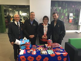 Aston Barclay raised £1,400 for the Royal British Legion in a Remembrance Day sale at Donnington Park.
