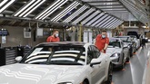 Porsche Taycan EV production line