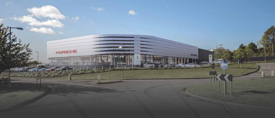 Artist's impression of Dick Lovett's planned Porsche dealership, submitted by Pier Architecture