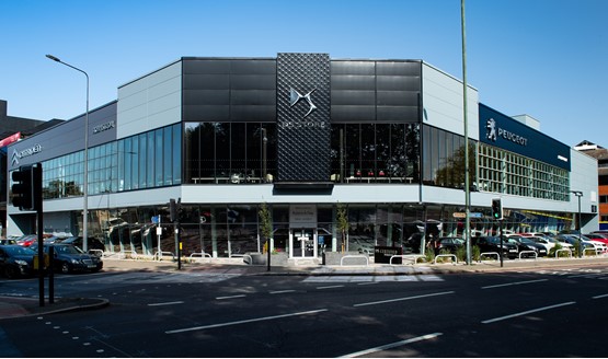 Robins & Day's new PSA Group multi-brand dealership in Chiswick 