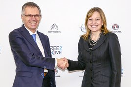 Carlos Tavares, PSA Group chief executive,  and his GM counterpart, Mary Barra
