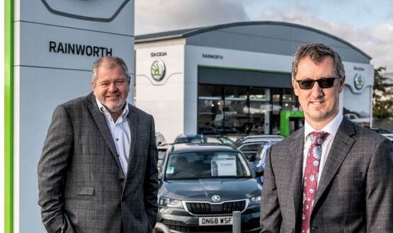 Rainworth Motor Group's Jon Atherton (left) with fellow joint-MD Simon Beckett