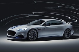 Aston Martin unveiled its Rapid E electric vehicle (EV) at the Shanghai Motor Show 2019