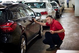 BCA staff checking vehicle