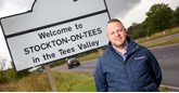Motorpoint general manager Richard Start celebrates Motorpoint’s pending arrival in Stockton-On-Tees