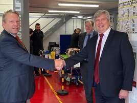 MP Karl McCartney and Stuart James, RMI director