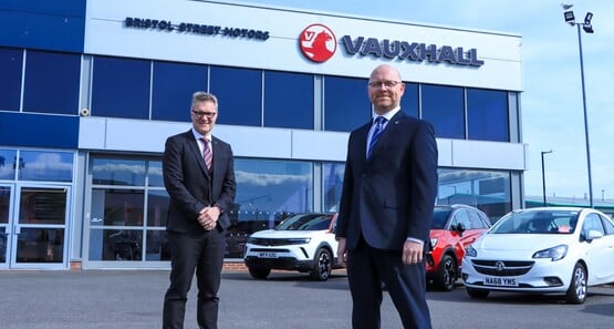 Vertu Motors chief executive Robert Forrester (left) with chief technology officer Bruce Clark