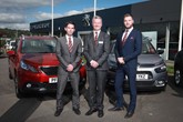 United team: Perrys' Nelson sales manager Lee Parkinson; general manager, Mark Leighton; and business manager, Joe Haley
