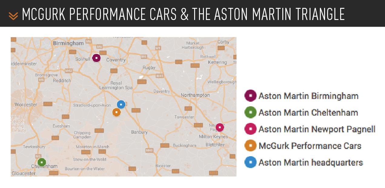 McGurk Performance Cars map