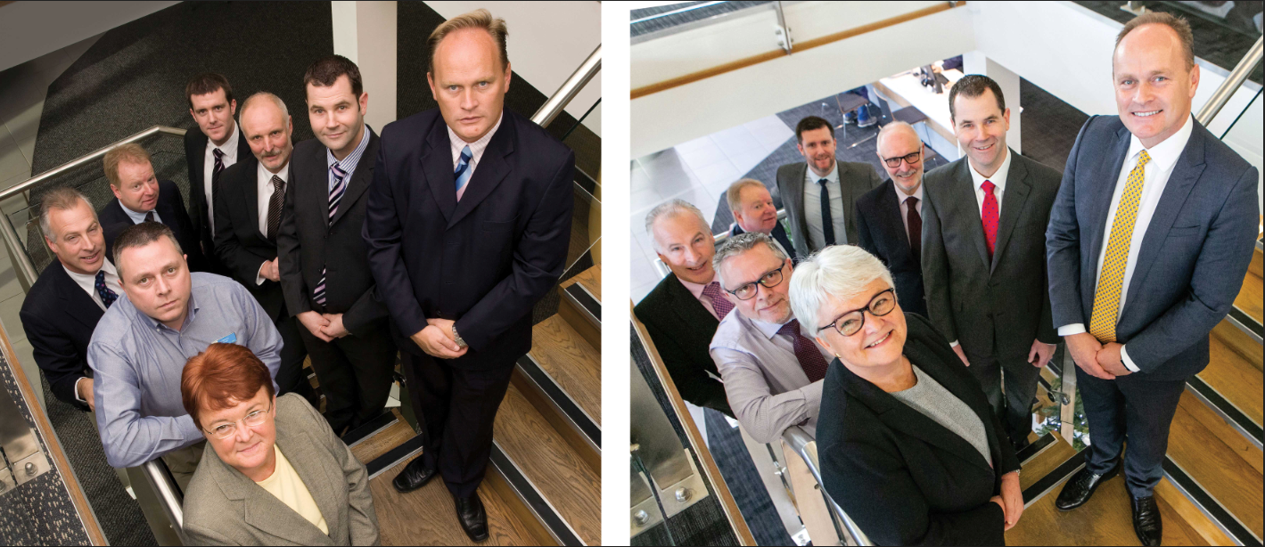 The real 10-year challenge is holding on to valued staff  – Mitchell Group’s senior  management team in 2009  and today