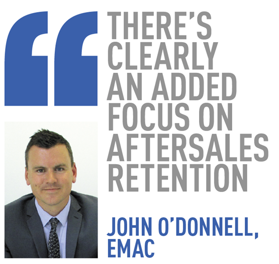 there’s clearly  an added focus on aftersales retention  john o’donnell, emac