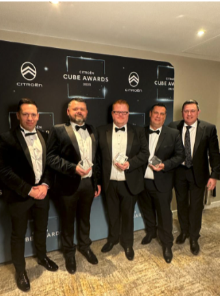 LtR: Stuart Macintosh, Howards Weston retail operations manager, Tim Charles, Weston aftersales manager, Daniel McGuinness, Taunton service manager, Steve Herbert, Taunton area aftersales manager, Tony Lippe, Taunton retail operations director
