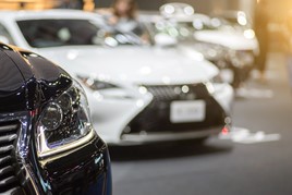 A line-up of premium cars