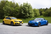 Renault Sport Megane hatchback and Alpine A110 coupe
