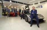 UK supercar stars (left to right): Andy Palmer, McLaren Automotive; Donald Pow, Allied Vehicles; Les Edgar, TVR; Mike Hawes, SMMT; Simon Wood, Lotus; and Dr Andy Palmer, Aston Martin.