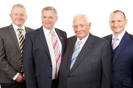 The Swansway Motor Group owning Smyth family (left to right): Peter Smyth, David Smyth, Michael Smyth, John Smyth