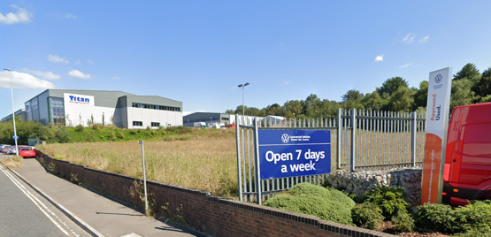 Snows Motor Group's intended site for a new Toyota and Lexus dealership in Poole