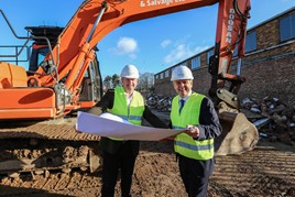Breaking ground (from left): Mark Austin, franchise manager at Snows Southampton with Snows Group chairman Stephen Snow