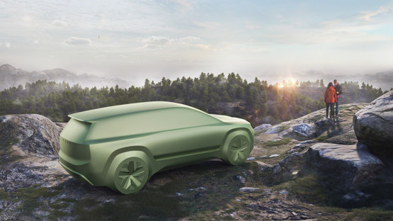 Skoda 'Space' EV model design impression