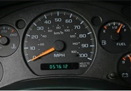 Clocking of a car
