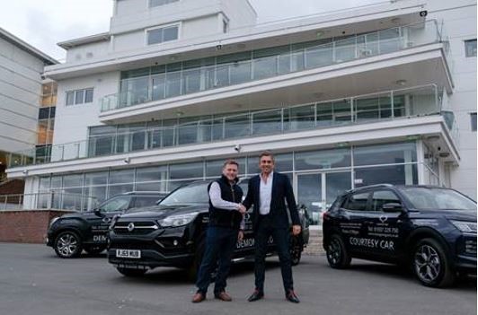 Jonjo Sanderson, chief executive and clerk of the course, Wetherby Racecourse and Paul Sanderson, managing director of SsangYong York