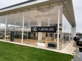Dual brand: Aston Martin and Lexus signage at Stoneacre Motor Group's Newcastle showroom