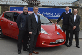 A team from the Energy Saving Trust at Shoreham prior to the free EV sessions