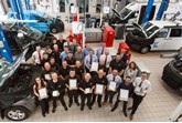 The winning team at Swansway Garages' Volkswagen Liverpool Van Centre