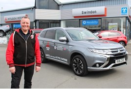 Alun Rossiter with his Mitsubishi Outlander PHEV