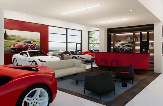 Artist's impression: inside Sytner Group's Graypaul Ferrari dealership in Glasgow