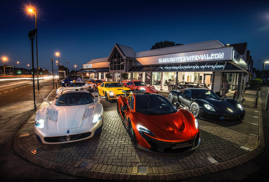 mans International's existing supercar showroom in Banstead, Surrey