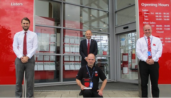 The team at Listers Toyota Nuneaton celebrate their Ichiban Awards win