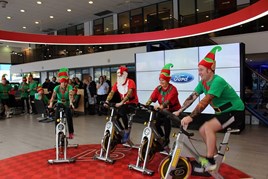 TrustFord Castleford's festive spinathon in aid of Cancer Research UK