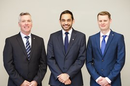 The Warranty Group's new recruits (left to right): David Robertson, Damian Tyler and Philip Nelson